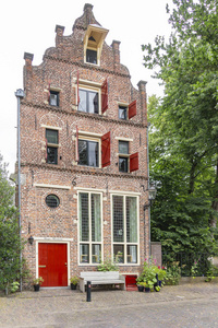 荷兰里克曼斯特拉历史悠久的迪文特尔美丽的老建筑