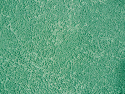 绿色装饰石膏。石膏树皮甲虫的质地。抽象粗糙的背景