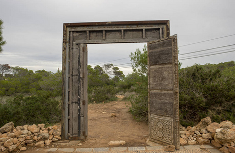 西班牙伊比萨岛上的门