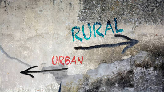 墙壁涂鸦农村与城市