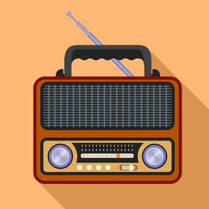 fm收音机fm 收音机图标, 平面样式照片