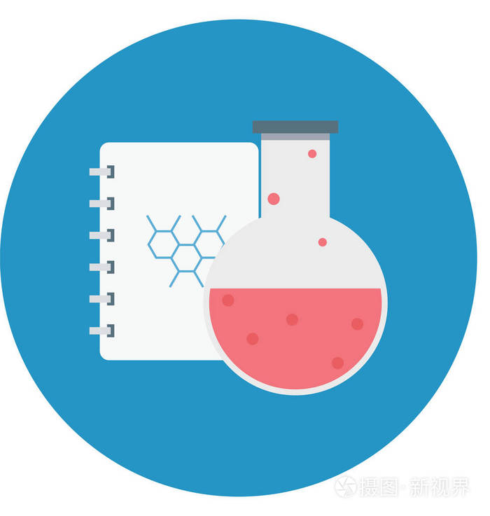 实验室实验彩色隔离矢量图标,可以很容易地修改或编辑