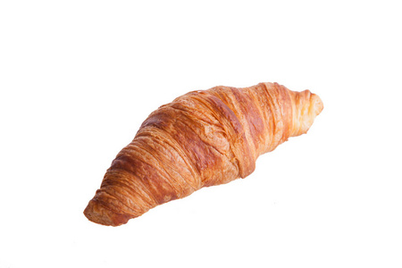 frska och lckra croissant ver vit bakgrund新鲜和美味的羊角面包在白色背景