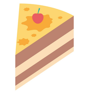 蛋糕布丁隔离颜色矢量图标，可以很容易地修改或编辑。