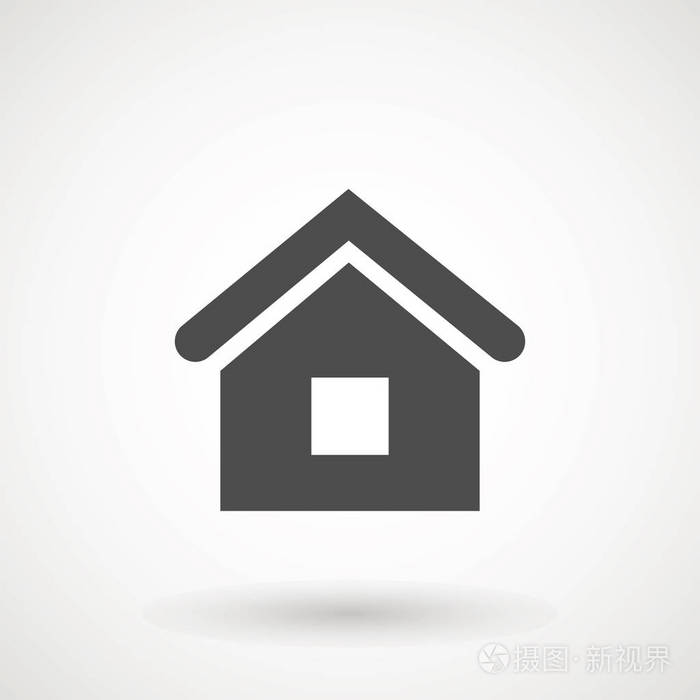 家庭图标在时尚的平面风格隔离在背景上, 页面符号为您的网站设计家庭