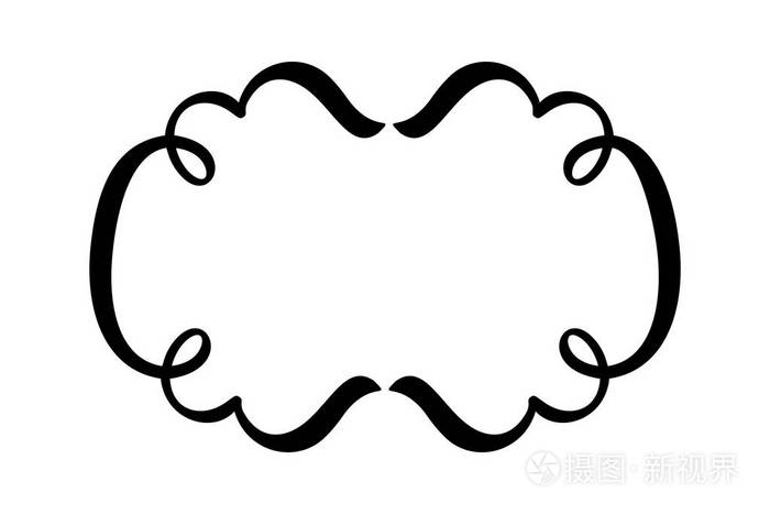 手绘可爱的独立的边界