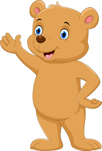 个 卡通快乐熊的矢量插图 相似素材图片