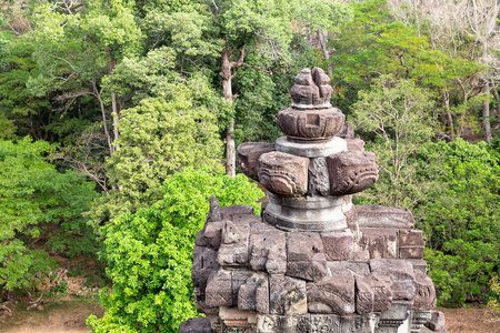 巴浦翁寺的建筑细节吴哥窟暹粒柬埔寨亚洲