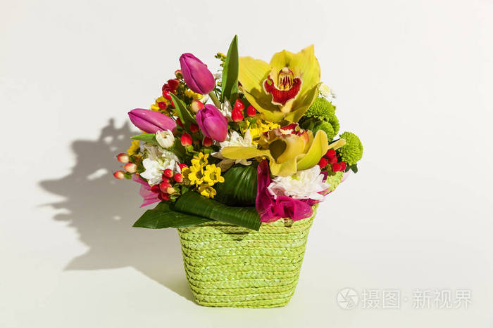 白色背景上的鲜花 郁金香 菊花和玫瑰的美丽排列 3月8日生日的鲜花2月14日照片 正版商用图片18rwtv 摄图新视界 白色背景上的鲜花 郁金香 菊花和玫瑰的美丽排列 3月8日生日的鲜花2月14日照片 正版商用图片18rwtv 摄图新视界
