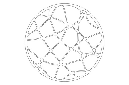 设置用于切割的装饰圆卡。波线性模式。激光切割板。向量例证