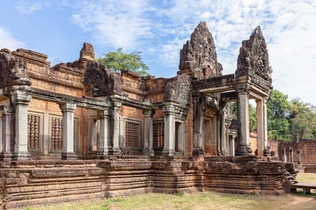 亚洲柬埔寨暹粒Banteay Samre寺的古代遗迹