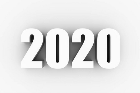 2020年新年3D文本