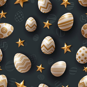 鸡蛋无缝模式。快乐的复活节