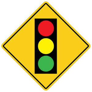 红绿灯警告标志.照片