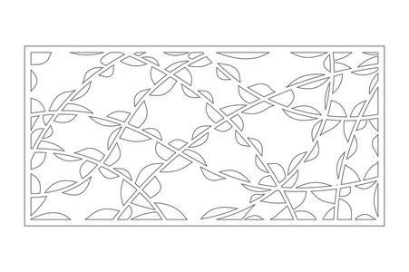 设置用于切割的装饰卡。抽象线性模式。激光切割板。比率12。向量例证