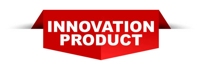 红色矢量横幅创新产品