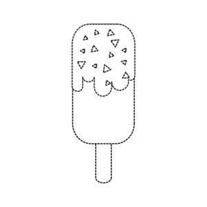 点状焦糖冰棒糖甜点矢量图