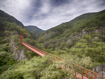 韩国亚洲南昌山阳昌Jeollanamdo的鸟瞰图