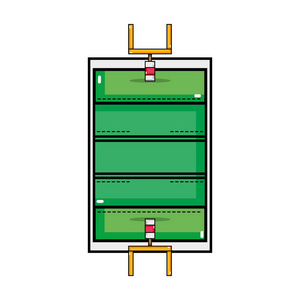 美国足球场体育比赛矢量图