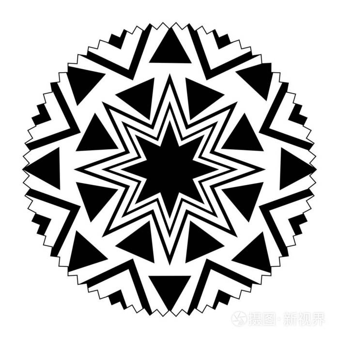 图案抽象形状圆背景设计矢量插图