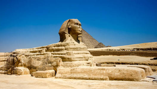 埃及的遗产古埃及文明的建筑遗产. 伟大的狮身人面像照片