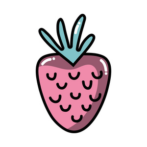 美味的草莓水果，健康营养矢量插图