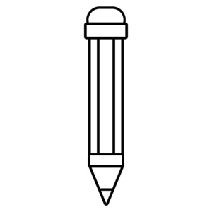 线铅笔对象学校教育设计插图