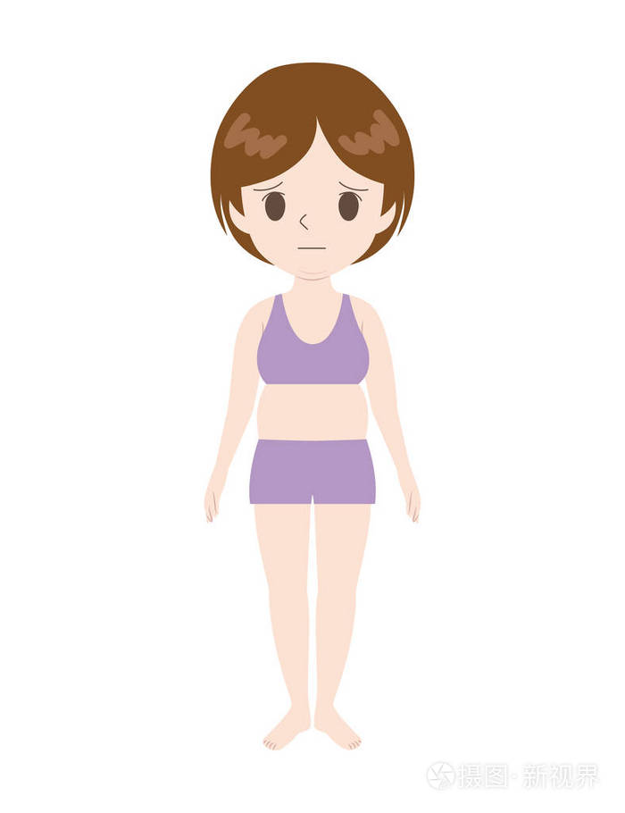 有复杂肥胖身体的女人.