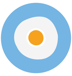 早餐，鸡蛋隔离彩色矢量图标，可以很容易地修改或编辑。