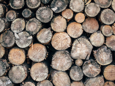 木柴为冬天的柴堆柴堆。