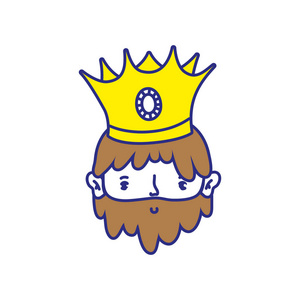 皇家国王和帝国主题孤立设计矢量插图