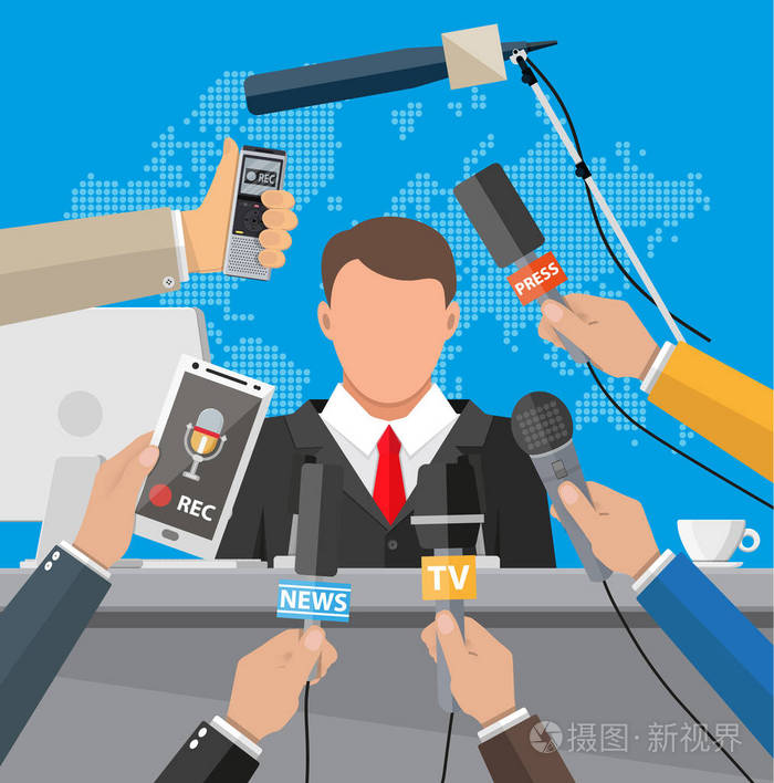 新闻发布会概念新闻媒体新闻