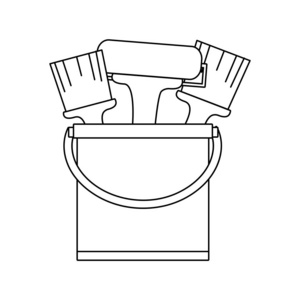 线条油漆可以在矢量插图内使用油漆工具