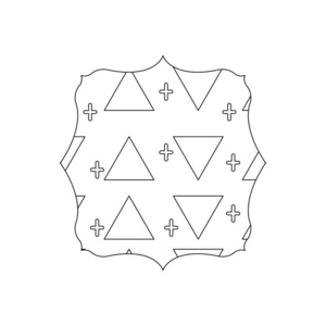 线正方形，孟菲斯风格，几何设计，背景矢量插图