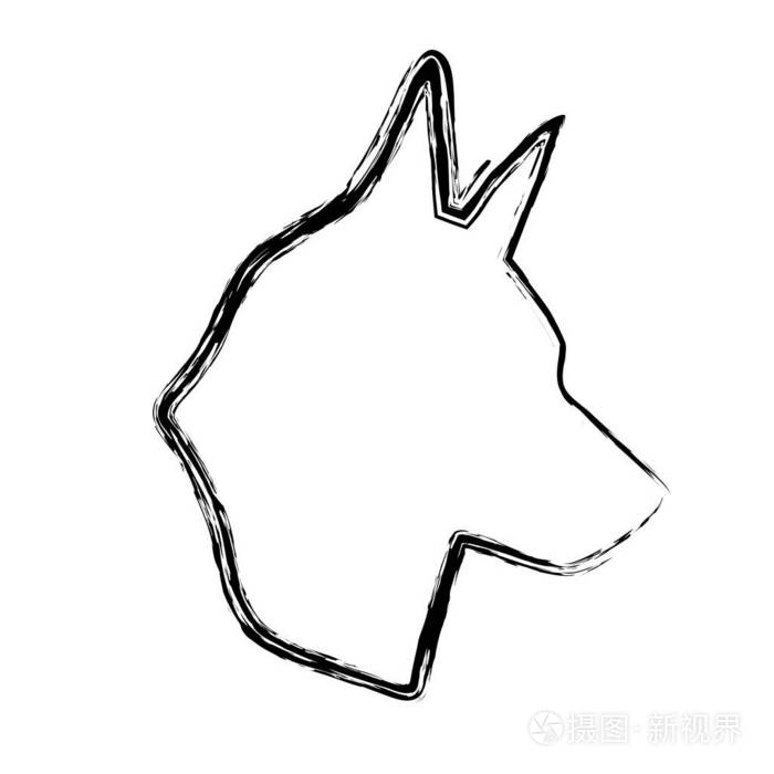 图形可爱的狗头动物卡通插图插画-正版商用图片18tkpp-摄图新视界