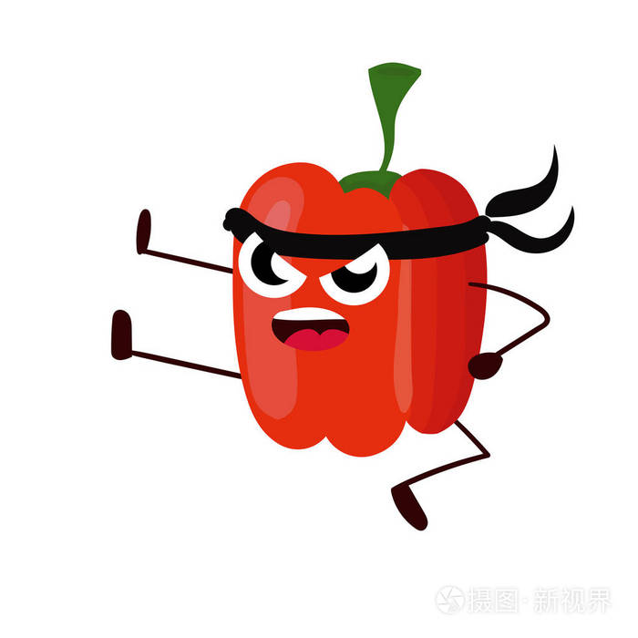 卡通漫画红胡椒绘图插图