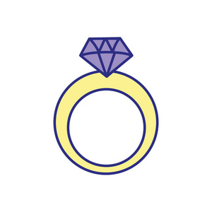 宝石钻石首饰与珍贵主题隔离设计矢量图