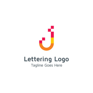 字母j设计字母表向量标志