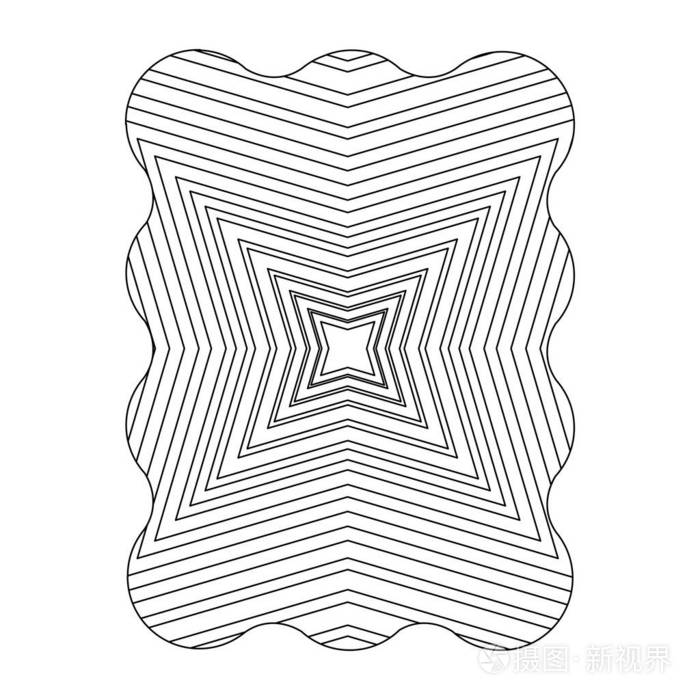 线条图形,图案形状,抽象背景样式,矢量插图