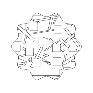 线星图形抽象样式背景矢量插图