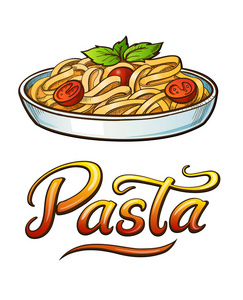 意大利面食的插图图片