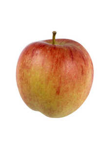 白色背景下分离出的新鲜红苹果