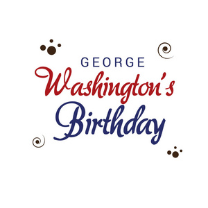 乔治华盛顿生日背景的矢量插图。
