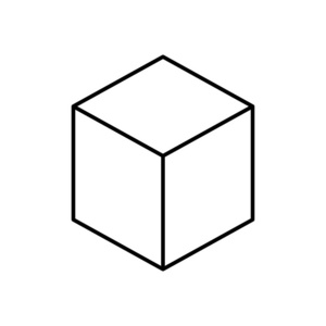 几何图形和抽象主题的立方体形状