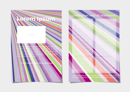 矢量布局的A4格式现代封面设计模板的小册子，杂志，传单，小册子，年度报告。抽象的几何背景。