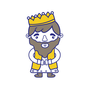 皇家国王和帝国主题孤立设计矢量插图