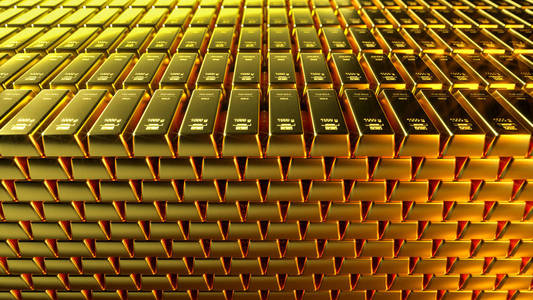 百万富翁行金条特写镜头. 财富商业成功概念照片