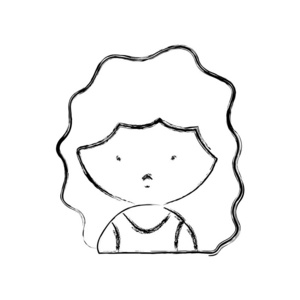 人物形象阿凡达女主角搭配衬衫和发型设计矢量插图
