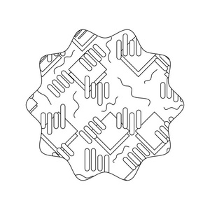 线星，孟菲斯抽象风格背景矢量插图