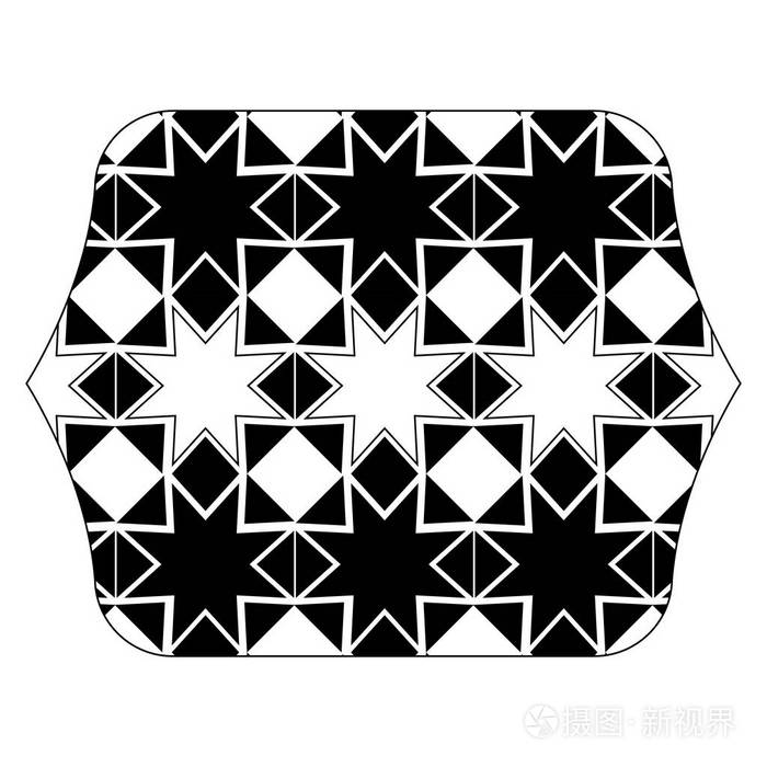 矩形图案无缝形状背景样式矢量插图